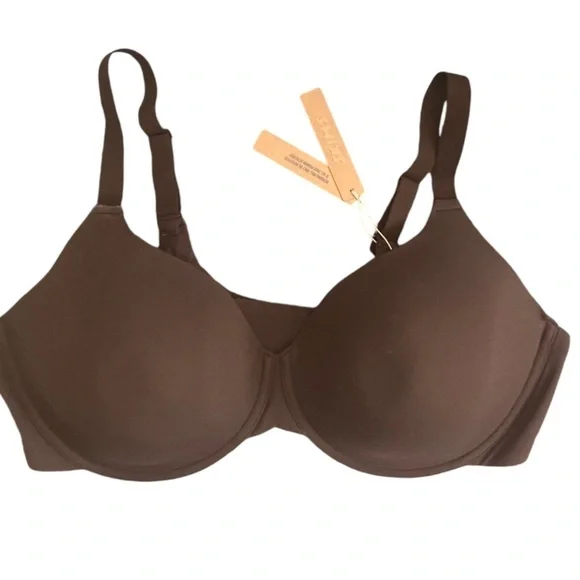 Skims Fits Everybody T Shirt Demi Bra NWT in Espresso Brown 44 C - Picture 6 of 9